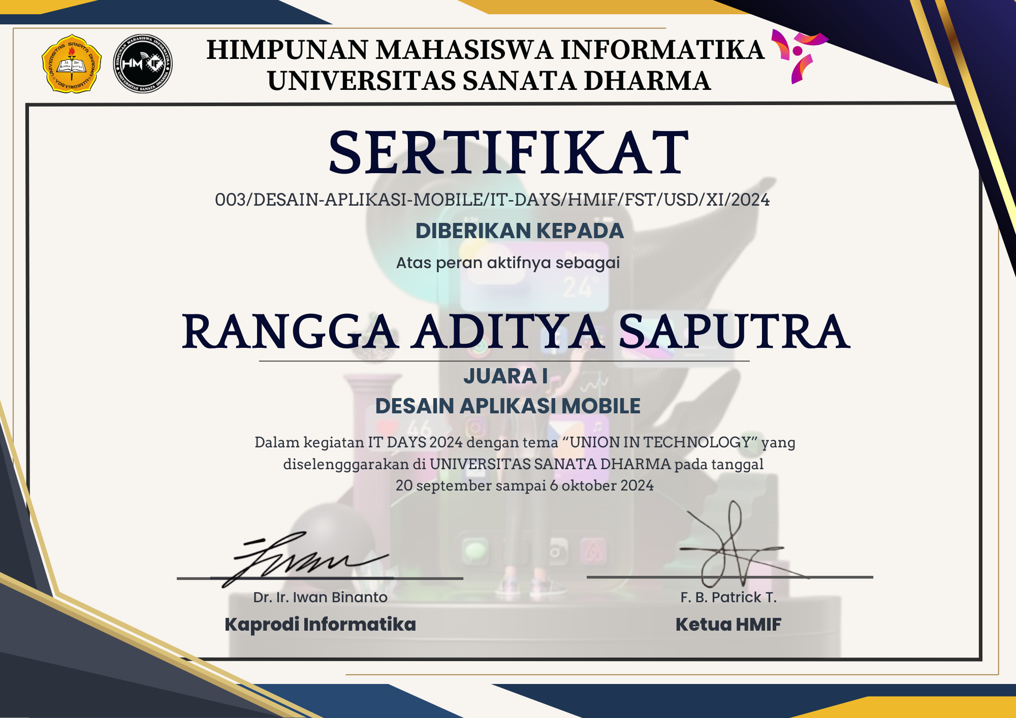 Mobile App Design Certificate Preview